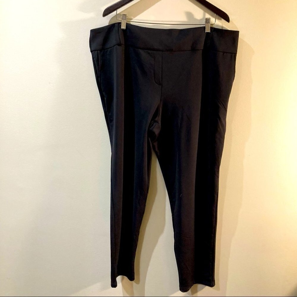 LEZÉ THE LABEL Sz 3X Pull On with Belt Loops Faux Zipper and Pockets Pants
